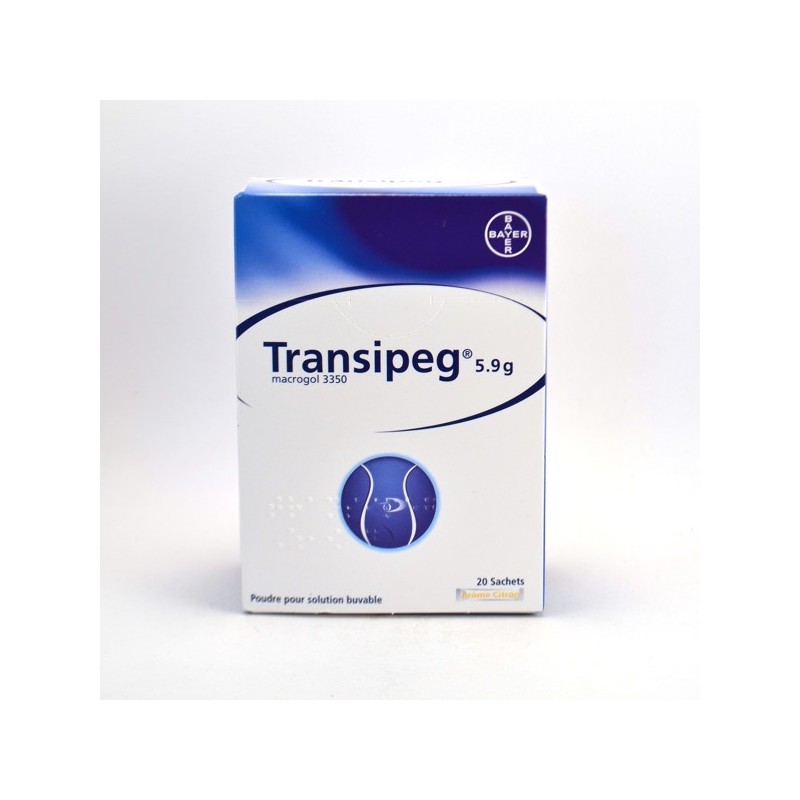 Transipeg 5,9g Macrogol Poudre Pour Suspension Buvable Arôme Citron Boite De 20 Sachets