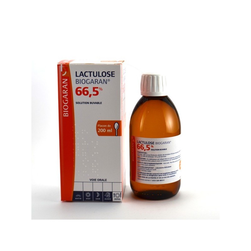 Lactulose 66.5% Biogaran, 200 ml - Lactulose, Traitement de la Constipation