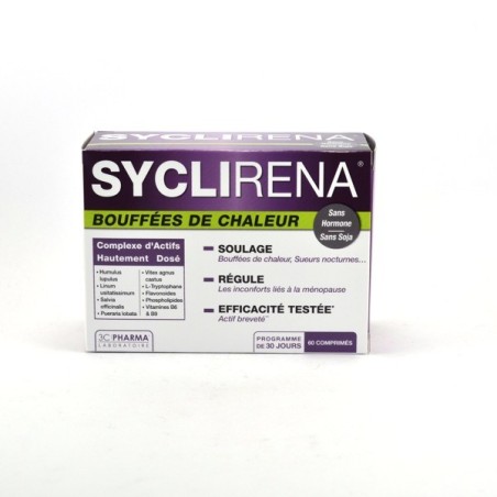 Syclirena, Hot Flashes - 3 Chênes Pharma, 60 Tablets 3 Chênes
