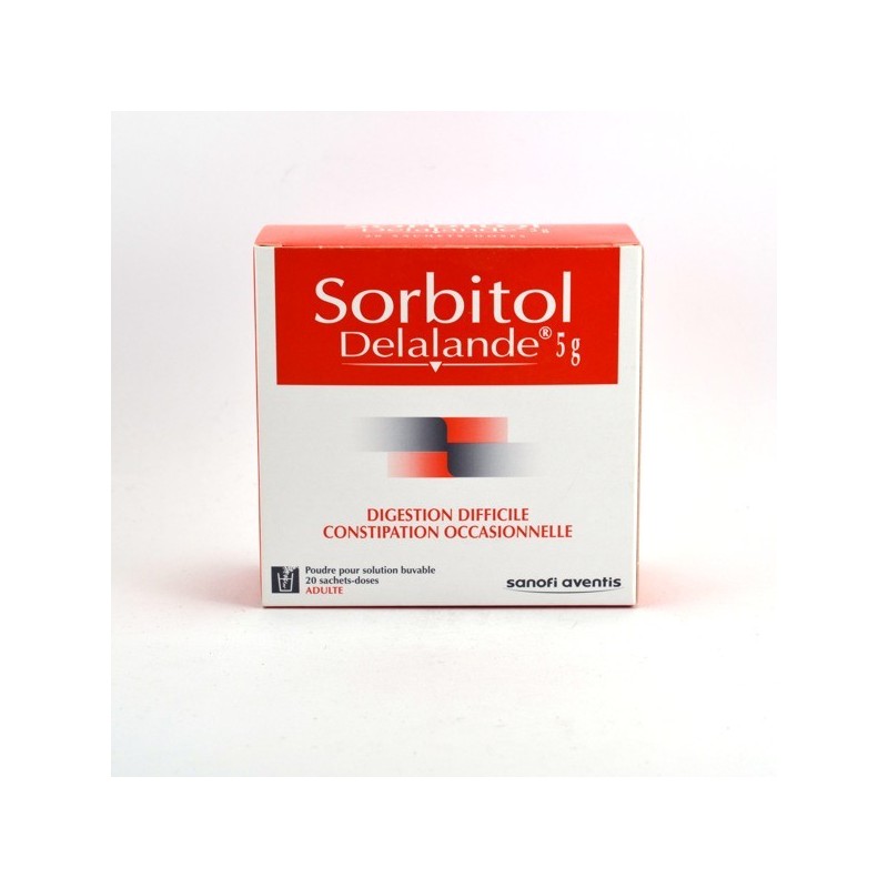 Sorbitol Delalande 5g Constipation Digestion Difficile, 20 Sachets Dose
