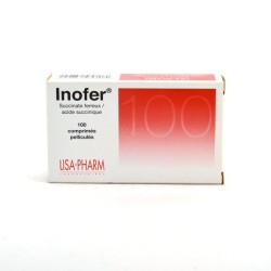 Inofer Ferrous Succinate / Succinate acid, 100 coated tablets Inofer