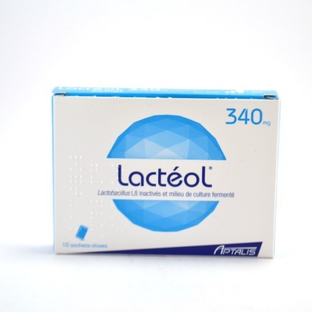 Lactéol 340 mg Powder Solution – for Diarrhoea – Pack of 10 Single-Dose Sachets Lactéol