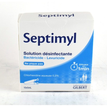  Septimyl Chlorhexidine Aqueous 0.2% Disinfectant Solution - Bactericide/Levuricide - 10 X 5 ml Gilbert