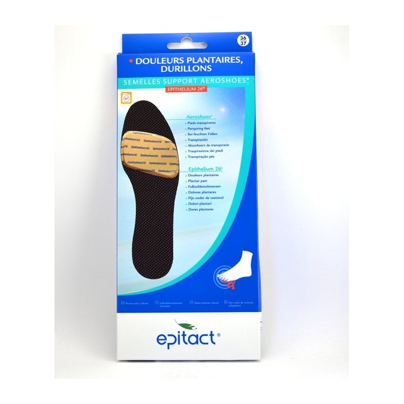  Aeroshoes Sole Supports - Plantar pain, Calluses - Epithelium 26, Epitact - Size 36-37 Epitact