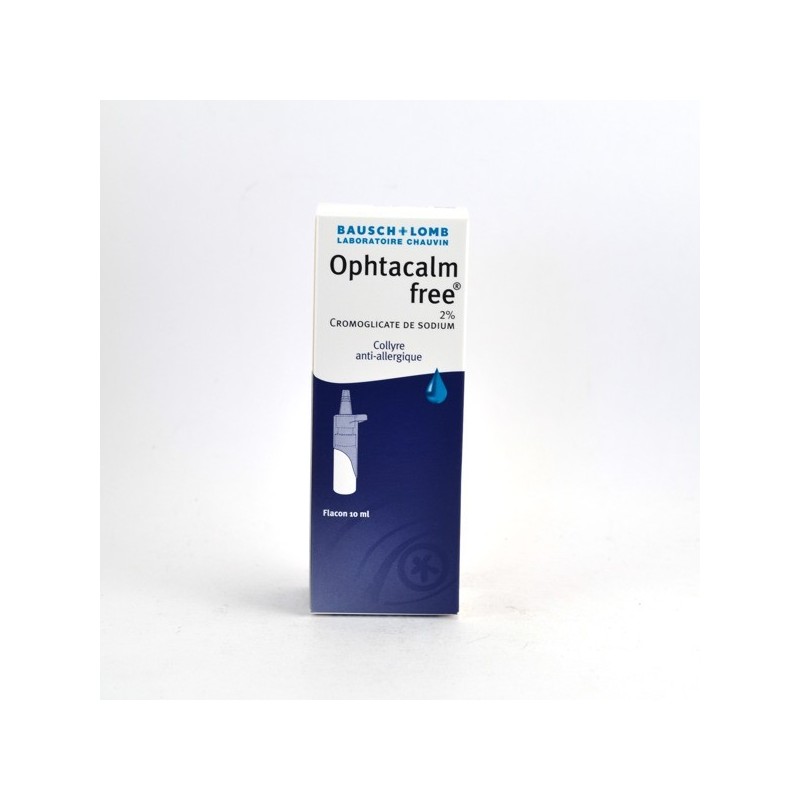 Ophtacalm Free 2%, Collyre Anti-Allergique, 10 ml