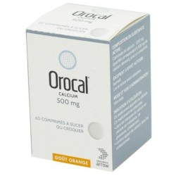  Orocal 500mg, Calcium Carbonate, 60 tablets to suck Orocal