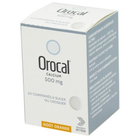  Orocal 500mg, Calcium Carbonate, 60 tablets to suck Orocal