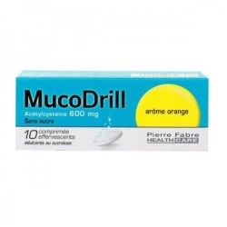 MucoDrill 600mg, 10 comprimés effervescents