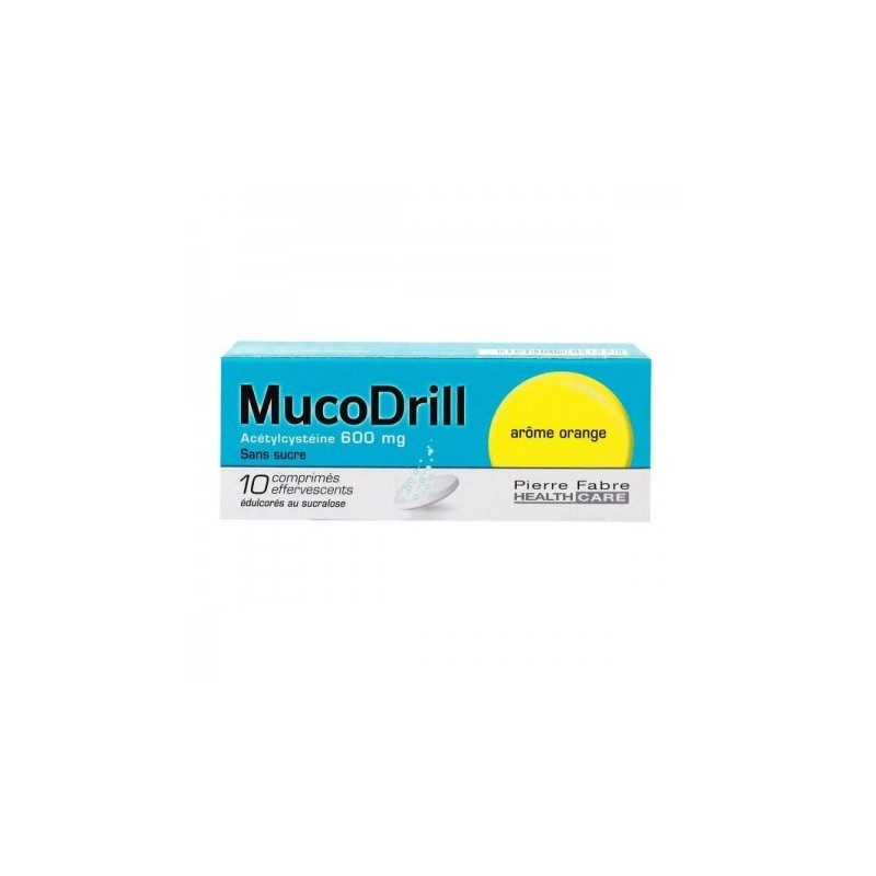 MucoDrill 600mg, 10 comprimés effervescents