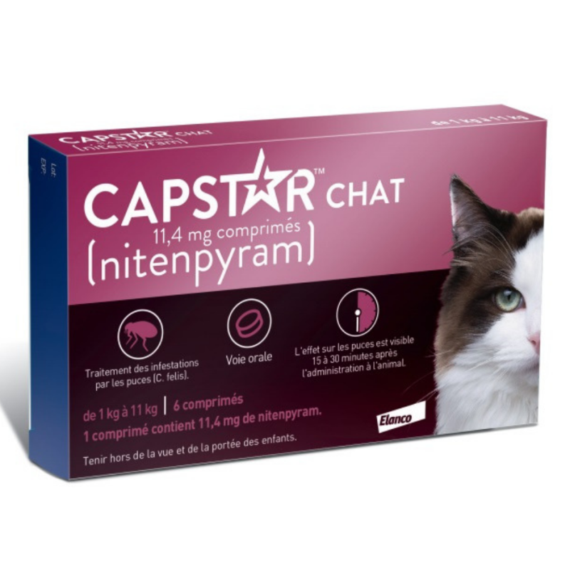 Capstar - Chats de 1 à 11kg - 6 comprimes