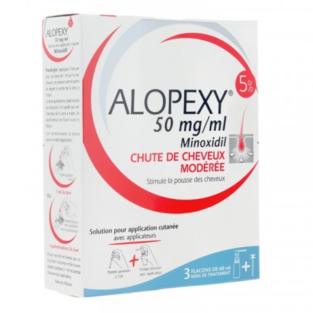 Alopexy - Minoxidil 5mg/ml - Moderate hair loss - 3 x 60ml bottles
