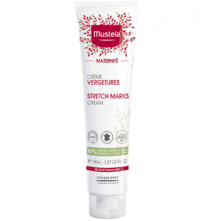Mustela matérnité, crème vergetures action 3 en 1 sans parfum, 150ml