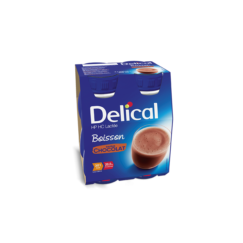 Délical boisson lactée classique au chocolat, 4 x 200ml