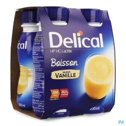 Délical boisson lactée classique à la vanille, 4 x 200ml