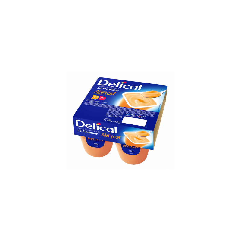 Délical crème dessert la floridine à l'abricot, 4 x 200g