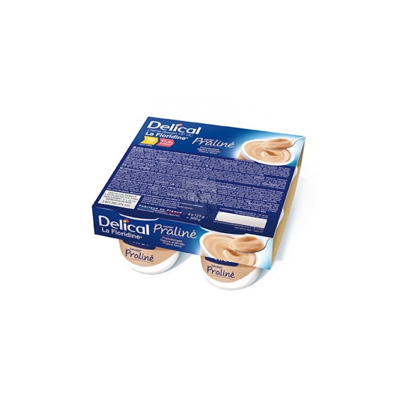 Délical crème dessert la floridine praliné, 4 x 200g