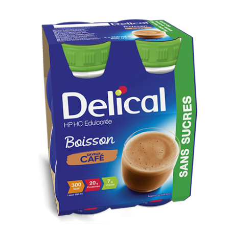 Delical sugar-free drink, coffee, 4 x 200ml