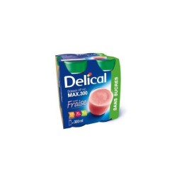 Delical sugar-free drink, strawberry, 4 x 300ml