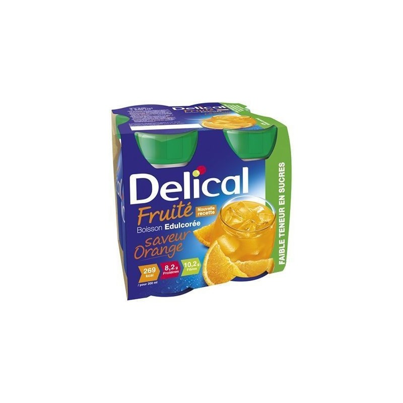 Délical boisson fruitée saveur orange édulcorée sans sucres