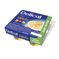 Délical crème dessert sans sucres, vanille, 4 x 200g