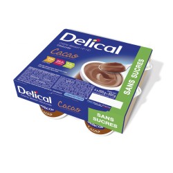 Delical dessert cream without sugar, cocoa, 4 x 200g
