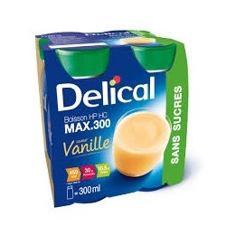 Delical sugar-free drink, vanilla, 4 x 300ml