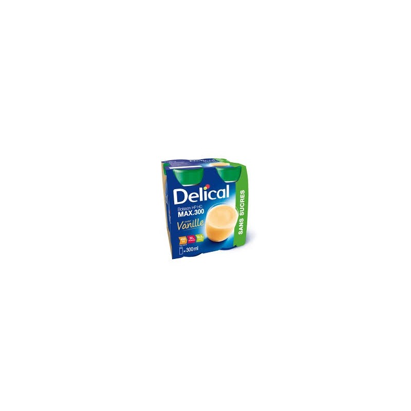 Delical sugar-free drink, vanilla, 4 x 300ml