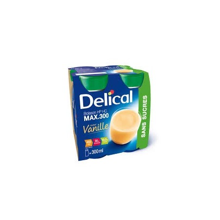 Délical boisson sans sucres, vanille, 4 x 300ml