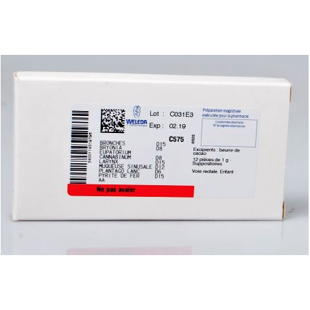  Magistral Preparation in Suppositories C575 Child, Weleda - 12 Suppositories of 2 g 