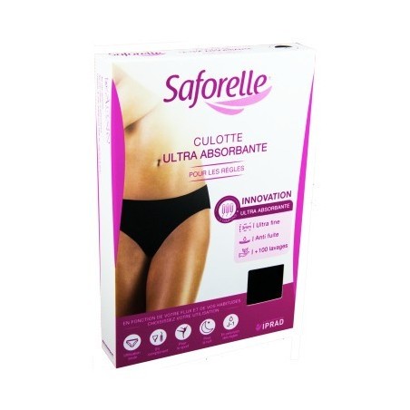Saforelle - Culotte Ultra Absorbante - Pour les règles - T44Noir