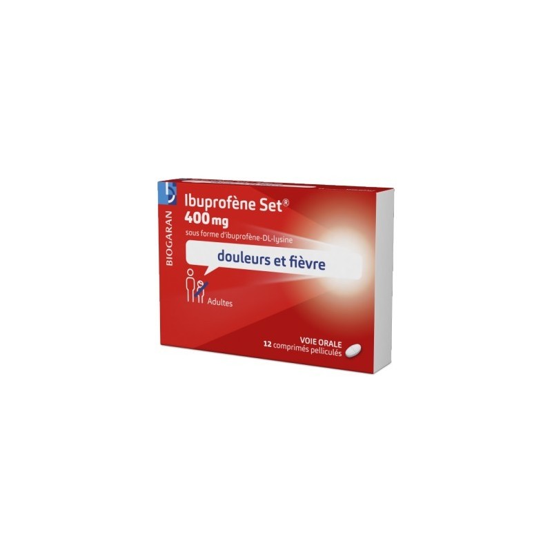 Ibuprofen Set 400 mg - Adults and children over 20 kg - 12 tablets