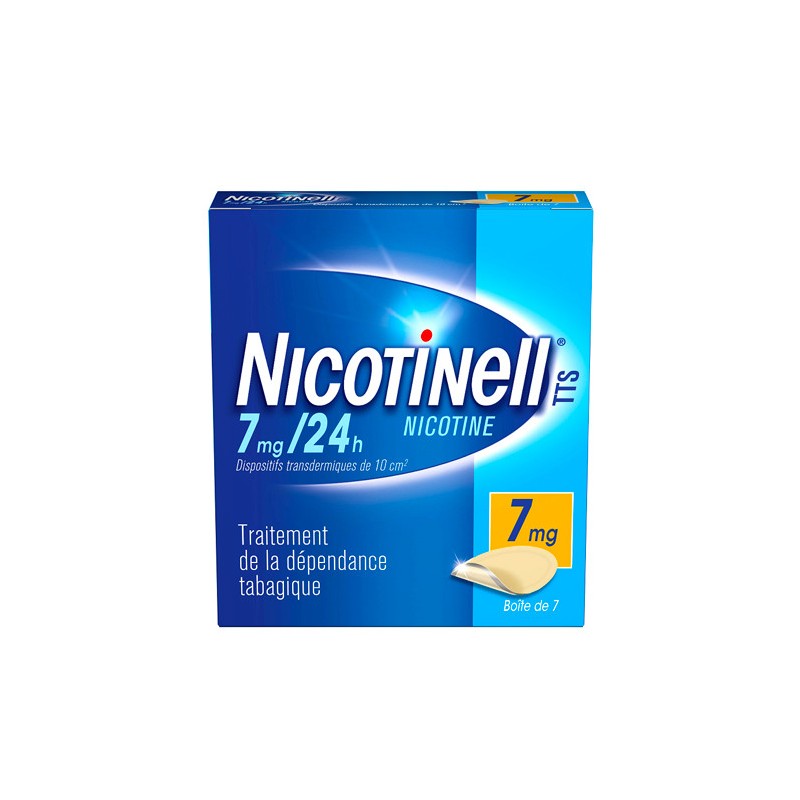nitcotinell ts 7 mg/24h, dispositif transdermique boite de 7