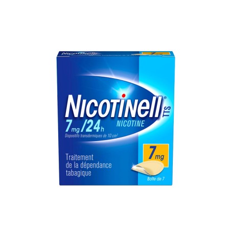 nitcotinell ts 7 mg/24h, dispositif transdermique boite de 7