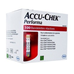 Bandelettes Reactives - Surveillance de Glycémie - Accu-Chek PERFORMA - 100 Bandelettes