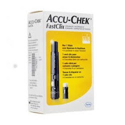 Lancing device + Cartridge of 6 Lancets - Blood glucose monitoring - Accu-Chek FASTCLIX