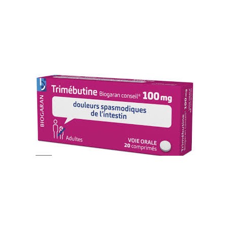 Trimebutine 100mg Biogaran Conseil 20 comprimés, Douleurs Spasmodiques Intestin, Voies Biliaires
