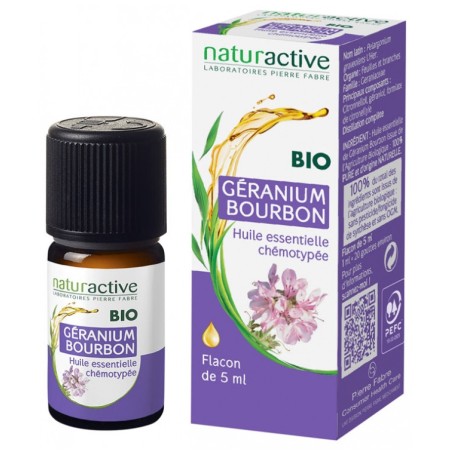 Huile Essentielle Geranium Bourbon Bio Naturactive, 5 ml