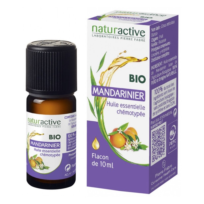 Huile Essentielle Mandarinier Bio Naturactive, 10 ml