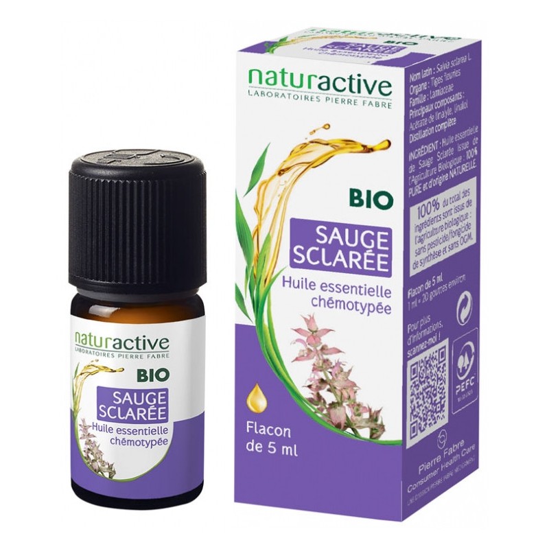 Huile Essentielle Sauge Sclaree Bio Naturactive, 5 ml