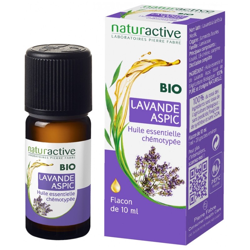  Organic Spike Lavender Essential Oil - Naturactive - 10 ml Naturactive