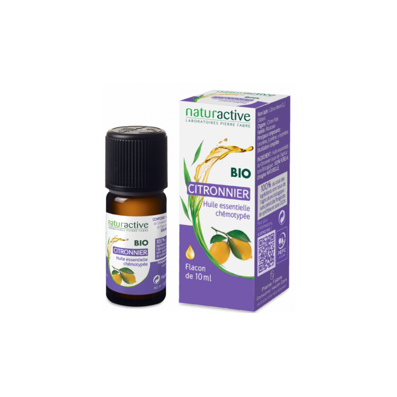 Organic Lemon Tree Essential Oil, Naturactive, 10 ml Naturactive