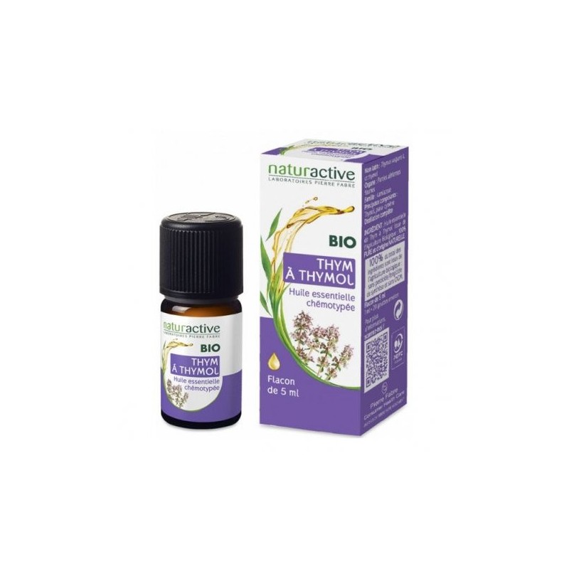 Organic Thyme Thymol Essential Oil, Naturactive, 5 ml