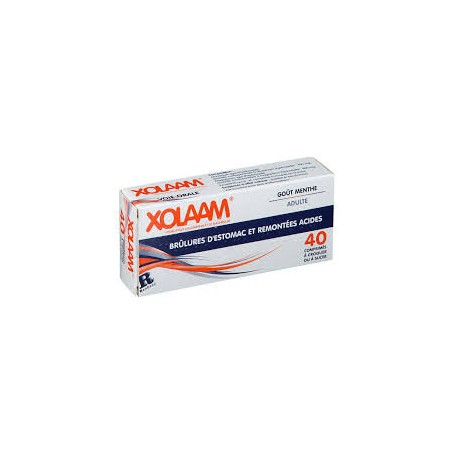  Xolaam, for adults, mint flavour, box of 40 tablets to chew or suck Xolaam