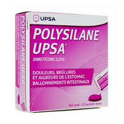 UPSA Polysilane Oral Gel – for heartburn (12 Single-Dose Sachets) Upsa