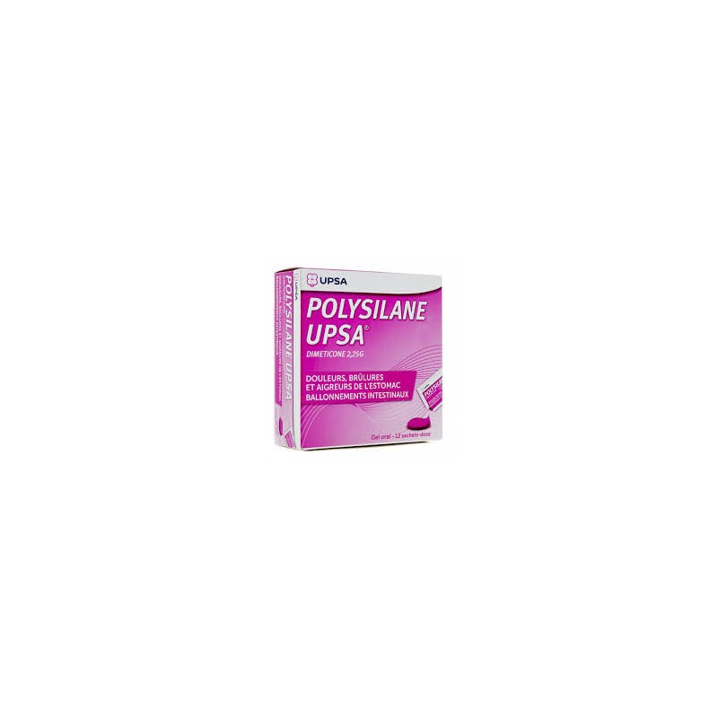 Polysilane UPSA Brûlures d'Estomac, Gel Oral, 12 Sachets-Dose