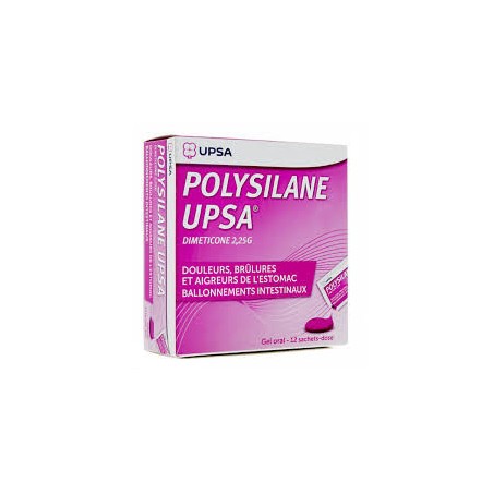 UPSA Polysilane Oral Gel – for heartburn (12 Single-Dose Sachets) Upsa