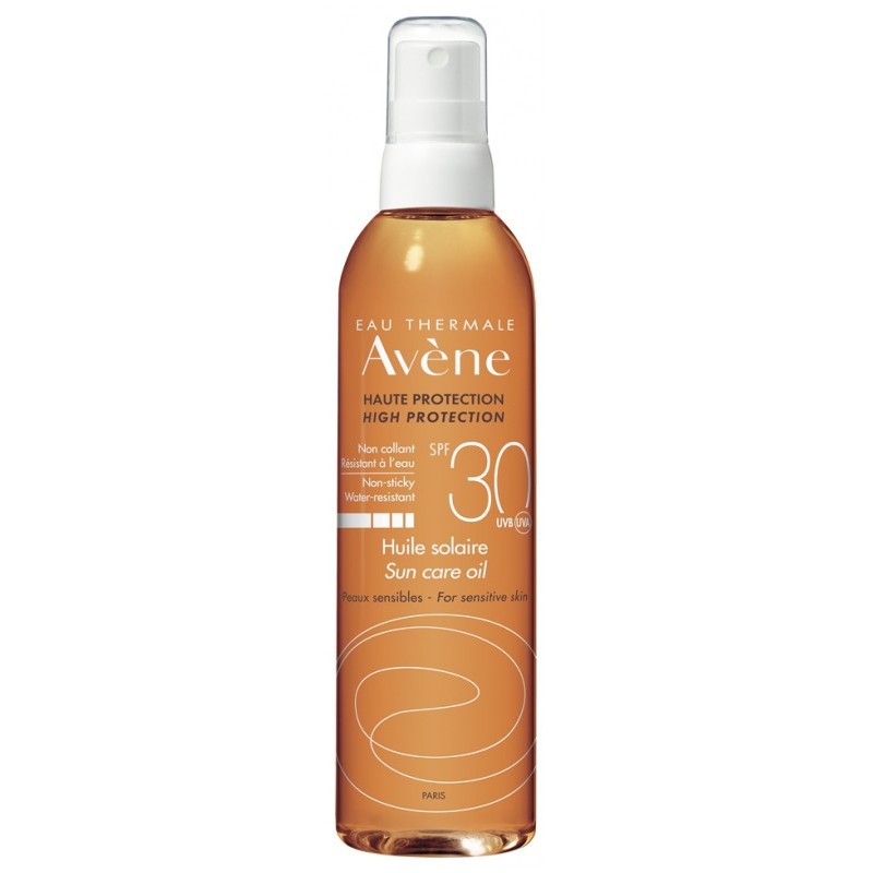Huile Solaire SPF30 Haute Protection Solaire - Avène - Spray 200 ml - Peaux Sensibles