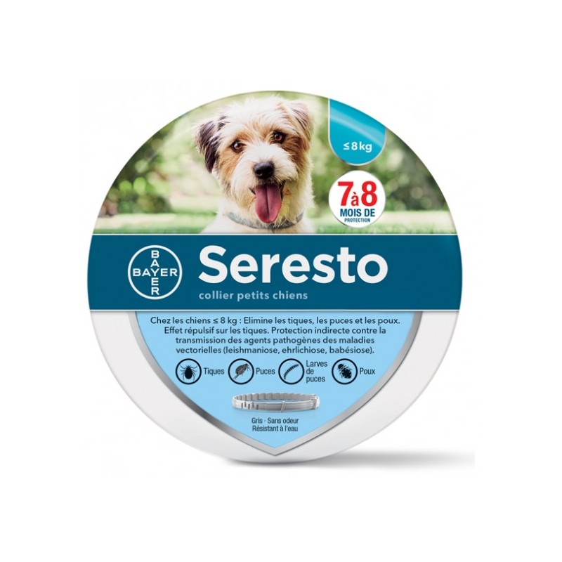 Seresto - Anti-puce Petit Chien - Jusque 8kg - 1 collier