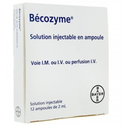 Becozyme injectable, 12 ampoules de 2 ml