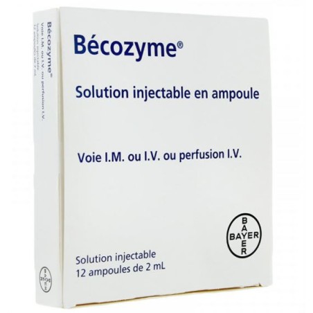 Becozyme injectable, 12 ampoules de 2 ml